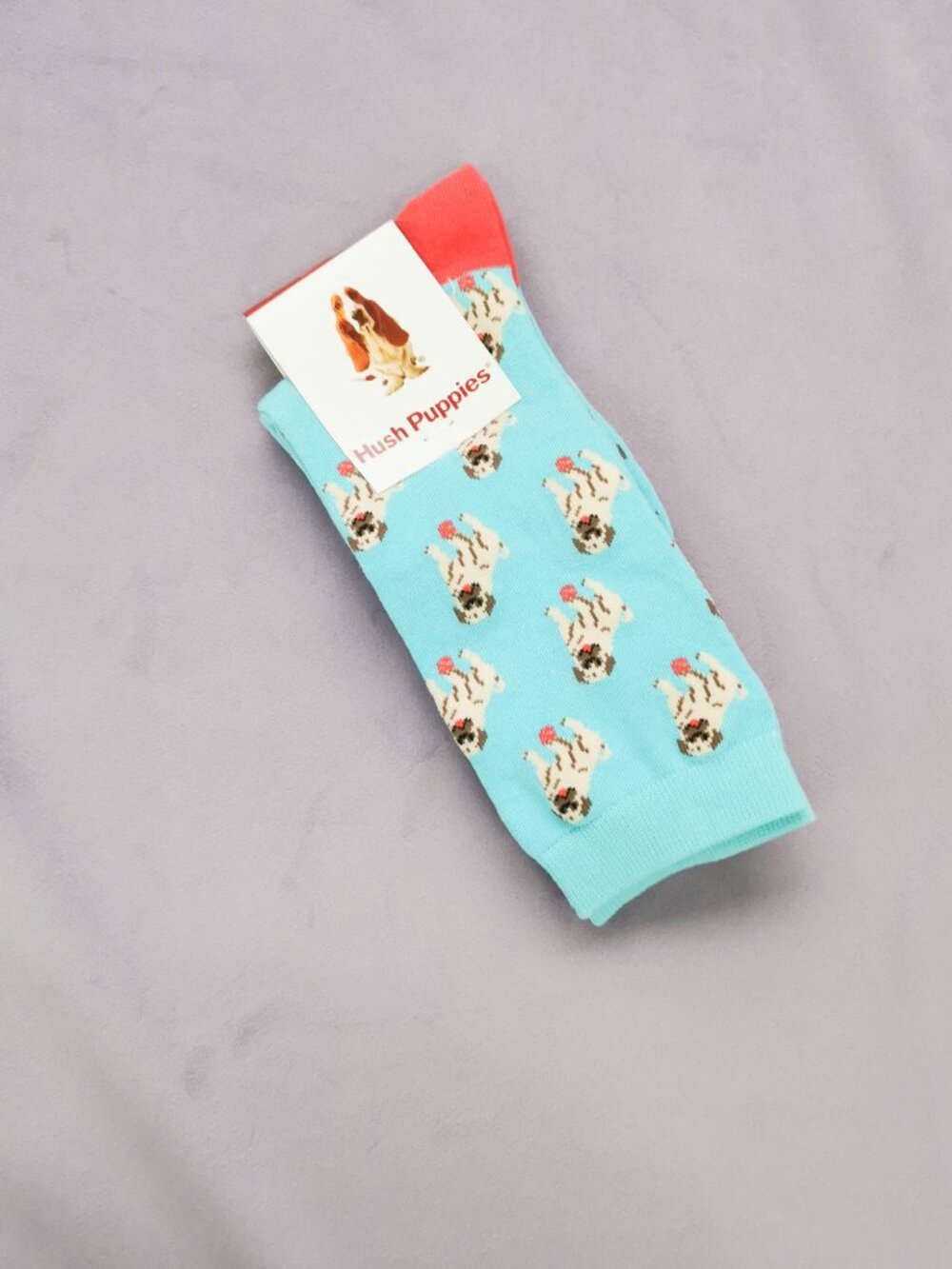 Hush Puppies Fun Dog Print Socks Cozy Style Vibrant Colors Fashion